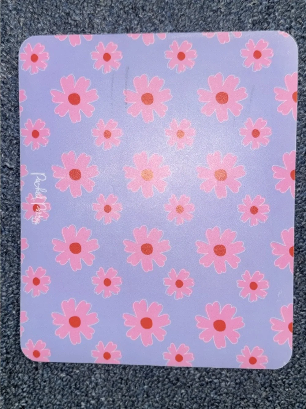 Packed Party Pink Floral Laptop Keyboard Cover on Lavender